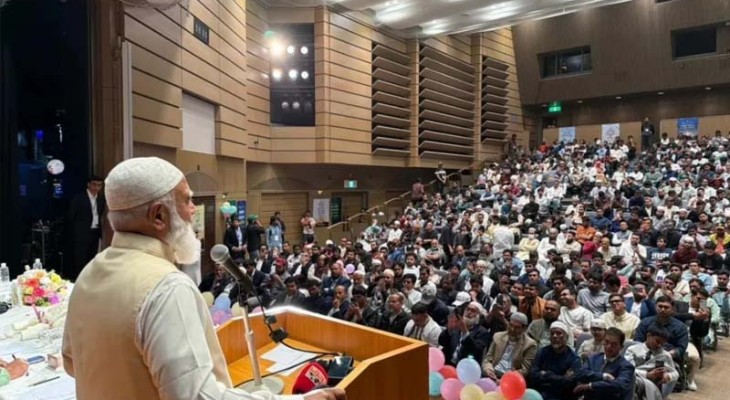 টোকিওতে জামায়াত আমিরকে বর্ণাঢ্য নাগরিক সংবর্ধনা